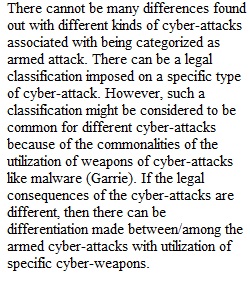 Module 7 Discussion 1 Cyberwar and the Law of Armed Conflict